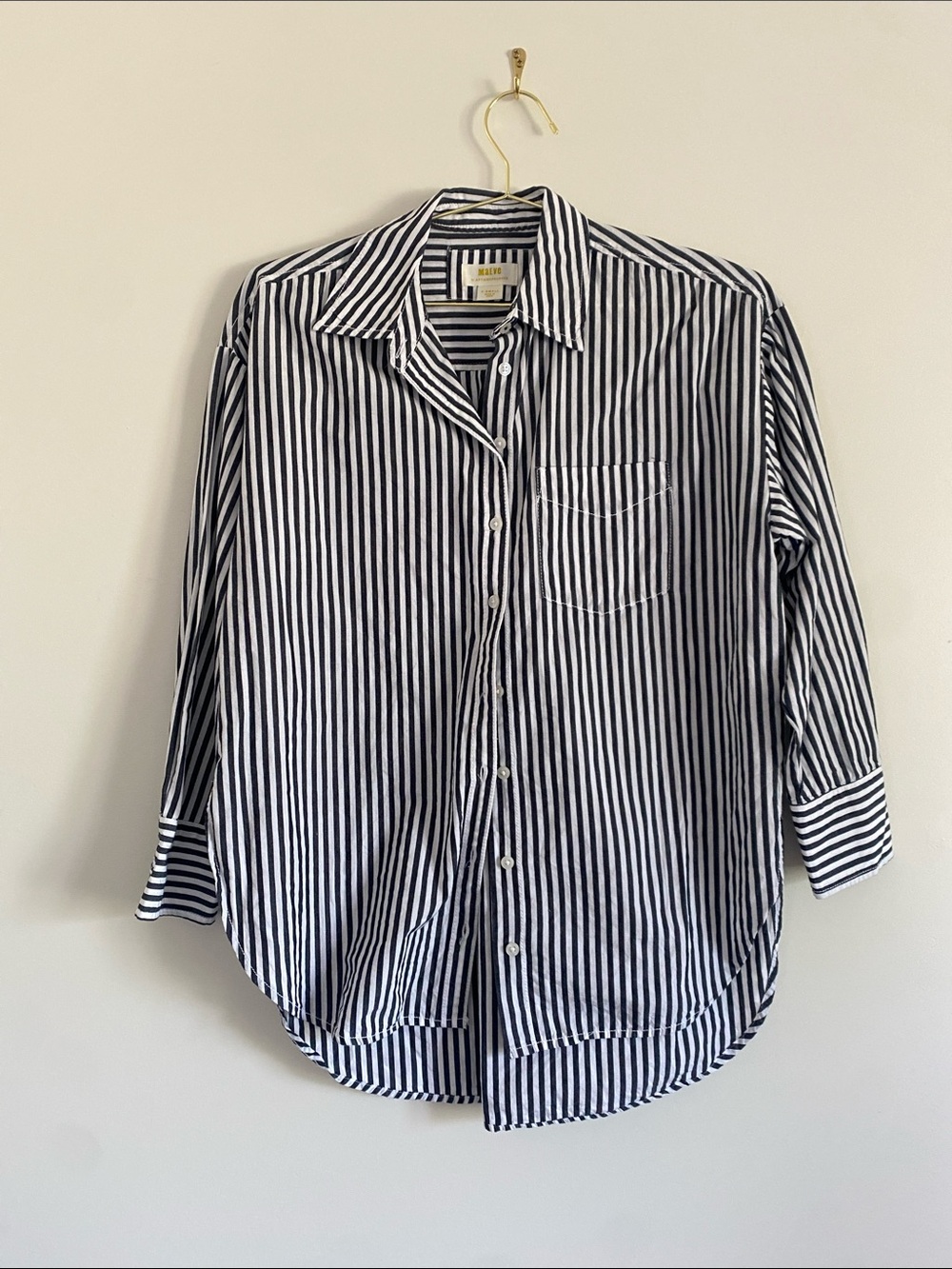 Maeve Stripe Oversized Button Down
